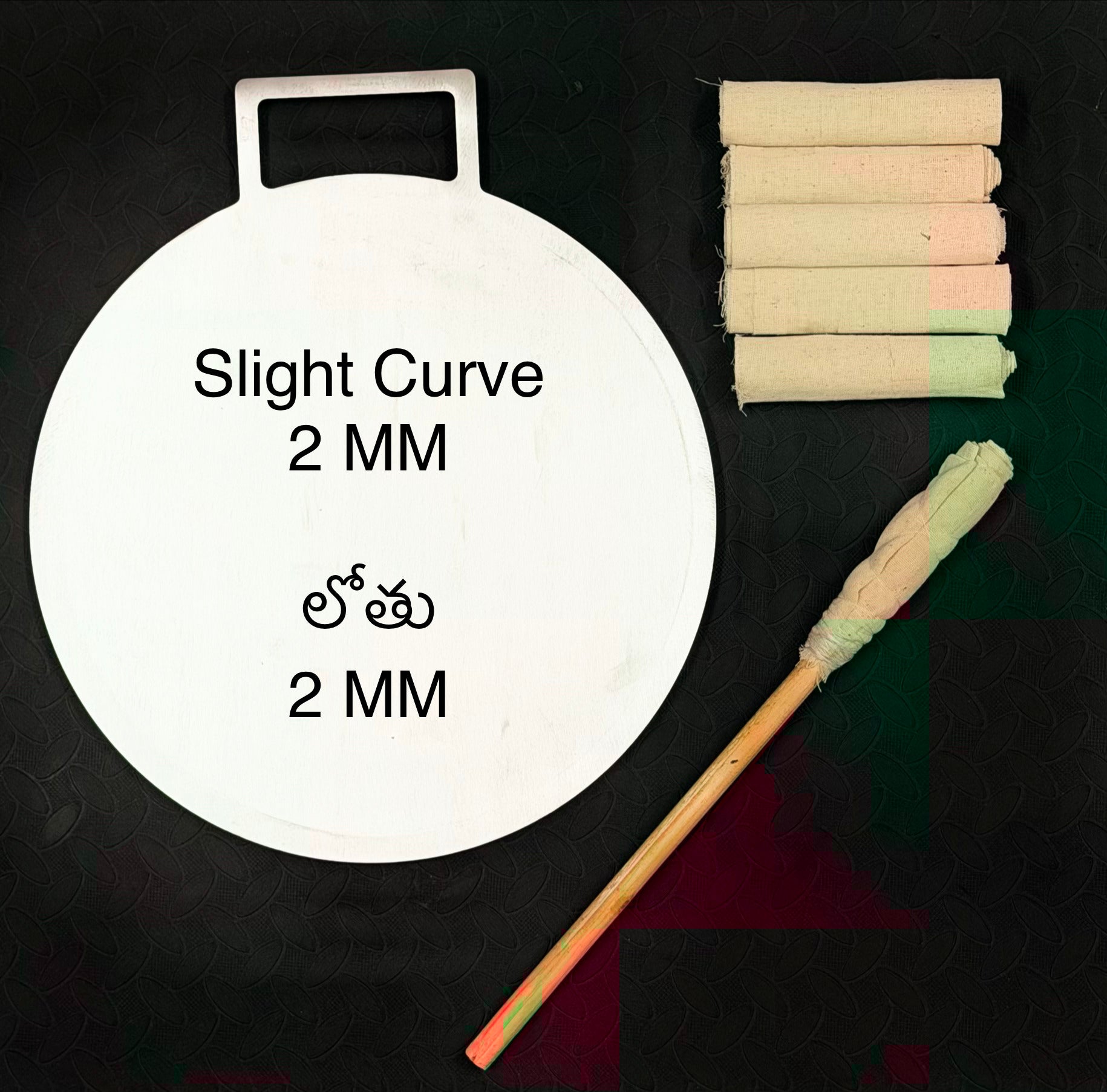 Curve 13 Inch Single Handle Fully Seasoned Pan +(FREE) Magic Wand + Magic Wand Cloth (Pack of 5)