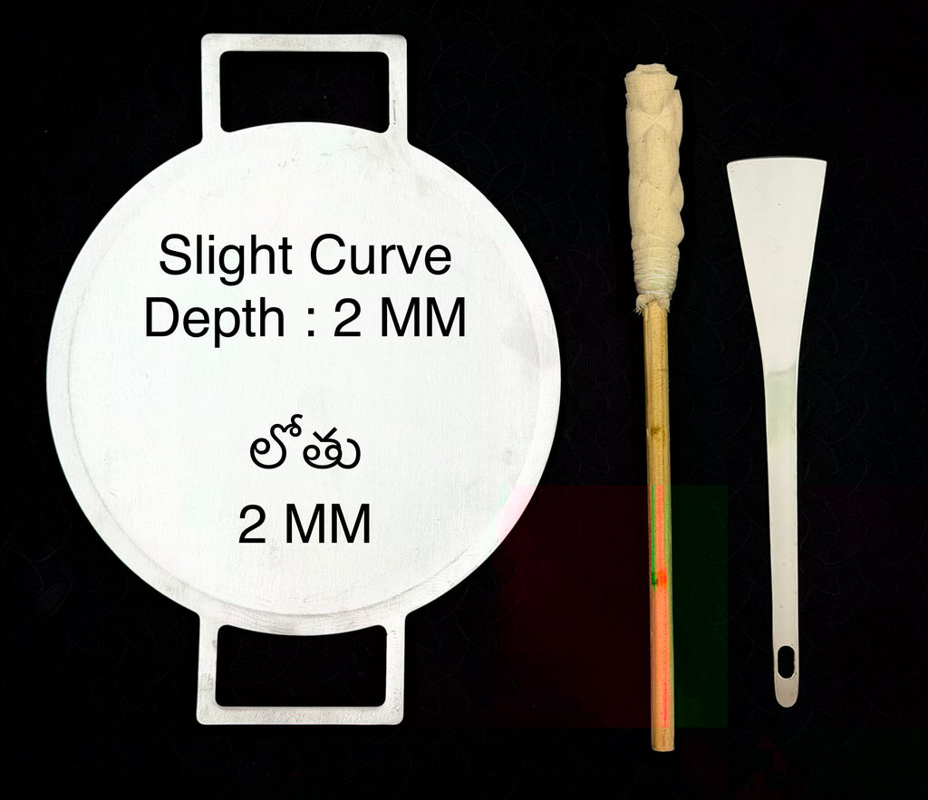 Curve 11.5 Inch Double Handle Fully Seasoned Pan +(FREE) Magic Wand + Spatula