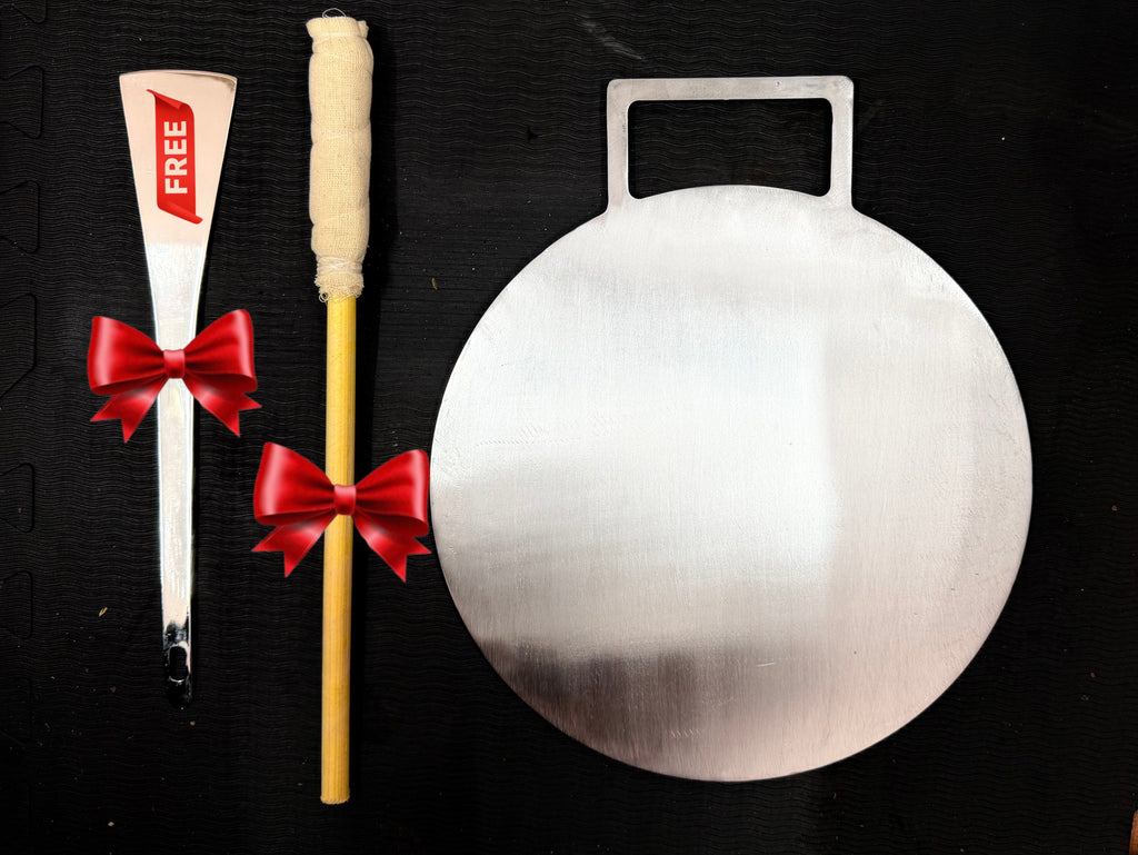11.5 Inch Single Handle Fully Seasoned Pan + FREE Spatula(అట్లకాడ) +(FREE)Magic Wand